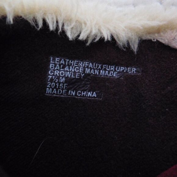 Earth Origins Boots CROWLEY Womens Ankle Winter Suede Leather Burgundy Zip 7.5 M - Picture 7 of 9